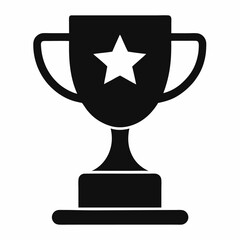 Champions trophy icon vector on white background.