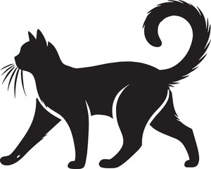 black silhouette of a cat