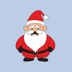 Merry Christmas font with Santa Claus 
