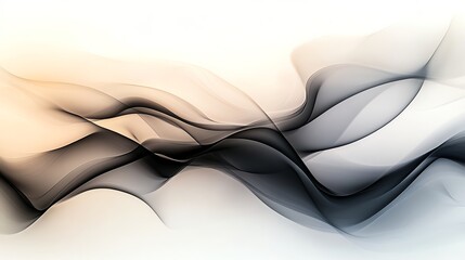 Obraz premium luminous smoke waves, glowing gentle texture, smooth gradients, pastel tones, isolated on white background