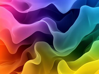 Obraz premium Misty abstract patterns, glowing color gradients, 3D illustration