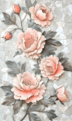 Creative 2D Doodle Floral Illustrations for wallpaper, card, tile