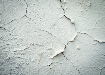 Obraz premium Minimalist Light Gray Wall Texture, Cracked Plaster, Grunge Background, Abstract Photography