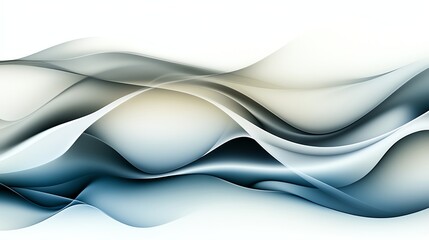 soft smoke lines, gentle wave patterns, photorealistic detail, gray and cream tones, isolated on white background