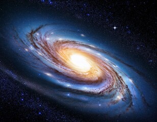 a stunning view of a spiral galaxy showcasing vibrant colors and swirling patterns against the backdrop of deep space