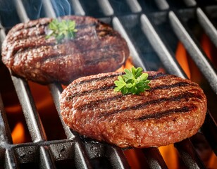 grilling ground beef patties