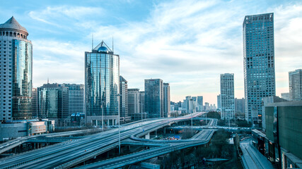 A viaduct in Beijing's Guomao district