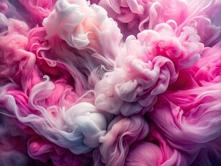 Fototapeta premium Pink and White Powder Close Up Long Exposure Photography - Abstract Texture Background