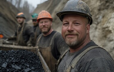 Strength in labor: a miner working deep underground navigating the rugged terrain with determination highlighting the resilience and dedication of individuals in the mining industry.