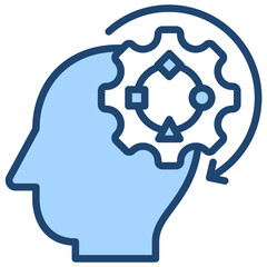 Adaptive System Icon Lineal Blue Style