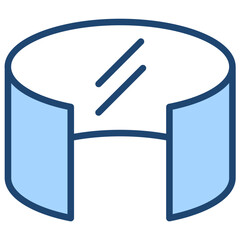 Augmented Space Icon Lineal Blue Style