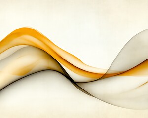 Abstract minimalist smoke swirling gently against a textured retro wall in warm ochre and beige tones, artistic and calming