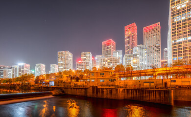 Obraz premium Beijing Tonghui River Jianwai soho office building