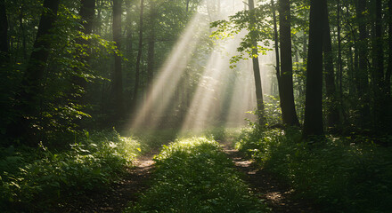 Beautiful morning in the forest