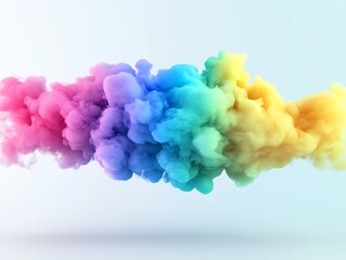 Fototapeta premium Diffuse smoke, gradient colors merging seamlessly, 3D illustration