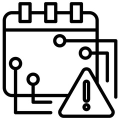 Zero Day Vulnerability Icon Lineal Syle