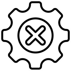 Obraz premium Misconfiguration Icon Lineal Syle