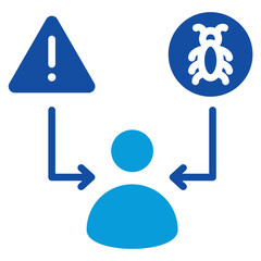 Insider Threat Icon Dual Tone Color Style