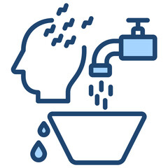 Employee Negligence Icon Lineal Blue Style