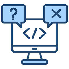 Shadow It Issue Icon Lineal Blue Style