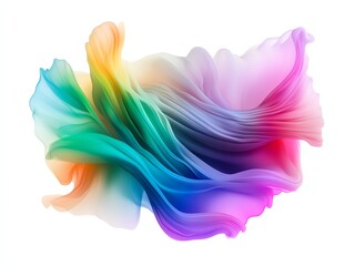 Fototapeta premium glowing smoke curl, radiant minimal texture, pastel gradients, modern style, isolated on white background