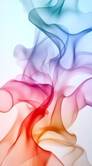 glowing smoke ripples, soft abstract waves, luminous texture, pastel gradients, isolated on white background