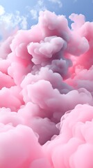 Fototapeta premium Pastel smoke designs, glowing ethereal light, 3D illustration