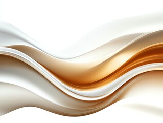 Naklejka premium smooth smoke curves, gentle wave texture, photorealistic gradient, soft warm tones, isolated on white background