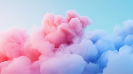 Fototapeta premium Soft vapor trails, dreamy pastel transitions, 3D illustration