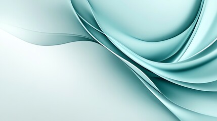 Thin pastel teal smoke forming soft, layered waves on a pale gray gradient, Smoke Effect, Modern serenity