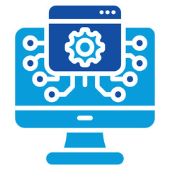 Digital Platform Icon Dual Tone Color Style