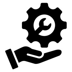 Service Icon Black Style