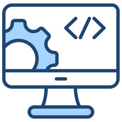 Software Icon Lineal Blue Style