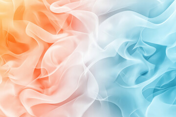 Obraz premium Fluid patterns of orange, white, and blue colors creating an abstract design
