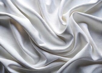 Obraz premium Aerial Drone Photography: Close-Up White Fabric Textures, High-Resolution Textile Images, Detailed Fabric Shots