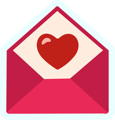 Valentine Envelope With Love Sticker