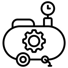 Compressor Unit Icon Lineal Syle