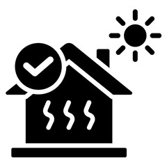 Thermal Comfort Icon Black Style