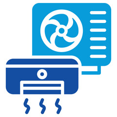 Split System Icon Dual Tone Color Style