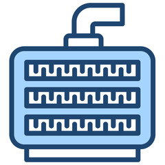 Air Handler Icon Lineal Blue Style