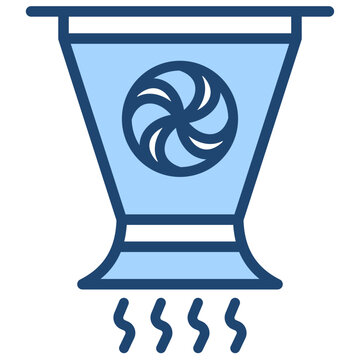 recommend clip art: Air Balancing Icon Lineal Blue Style