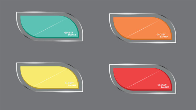 Digital callout titles set. Futuristic textboxes templates, frame boxes with text sample. Flat vector illustration for presentation or infographics content concepts