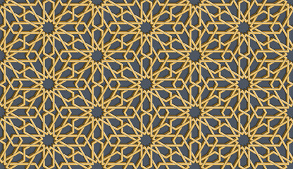 Seamless geometric pattern in authentic arabian style.