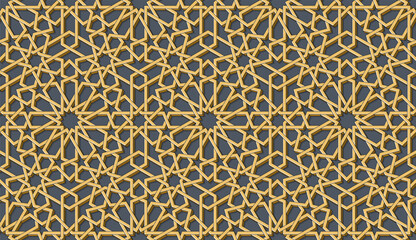 Seamless geometric pattern in authentic arabian style.