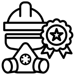 Standard Safety Equipment Icon Lineal Syle