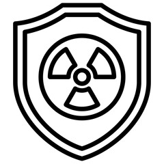 Radiation Safety Icon Lineal Syle