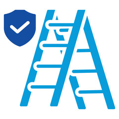 Ladder Safety Icon Dual Tone Color Style