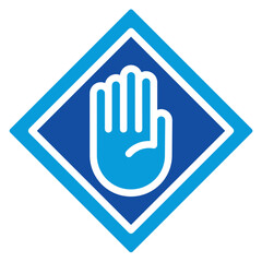 Safety Sign Icon Dual Tone Color Style