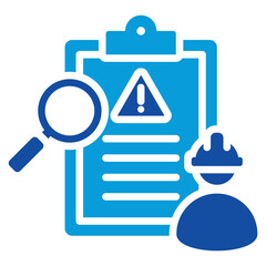 Job Hazard Analysis Icon Dual Tone Color Style