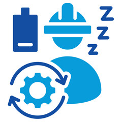 Fatigue Management Icon Dual Tone Color Style